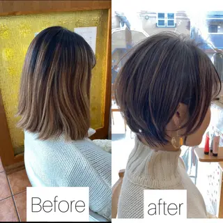 ショート カラー ✨髪質改善専門店✨ QOLU✨のヘアスタイル