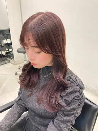 カラー 💖ブリーチなし透明 感💖ASAHIのヘアスタイル