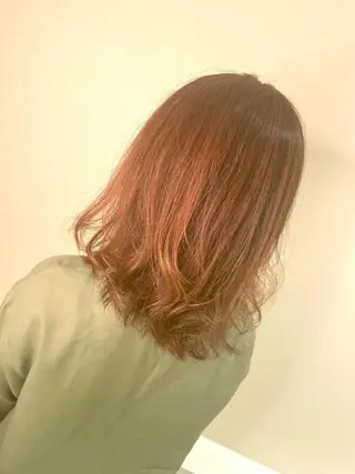 カラー レイヤー/くびれ/ 縮毛/チェレ金剛のヘアスタイル