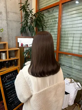 ロング カラー 顔周りレイヤー/ ふわあいりのヘアスタイル