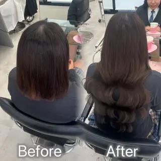 ロング エクステ🫧アレンジ ￤横浜  ももはのヘアスタイル