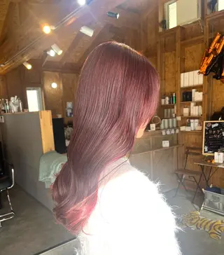 カラー まろみ暖色×ボブ ×chia🕯のヘアスタイル