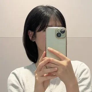 ショート カラー パーマ ヘアアレンジ メンズ 切りっぱなしヘアボブ ミディアムヘアRYOのヘアスタイル
