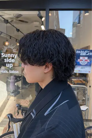 ミディアム パーマ メンズ 🌴パーマオタク🌴 長谷川 諒佑🌈のヘアスタイル