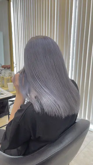 セミロング カラー シマオカイッセイ 個室サロンaceのヘアスタイル