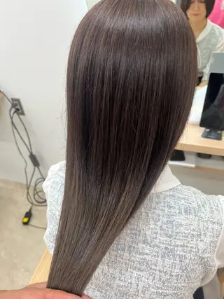 ロング 心斎橋/縮毛矯正 髪質改善/カラーのヘアスタイル
