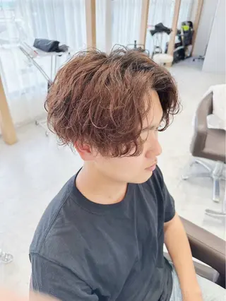 カラー パーマ メンズ レイヤー/ショート chere狭山のヘアスタイル
