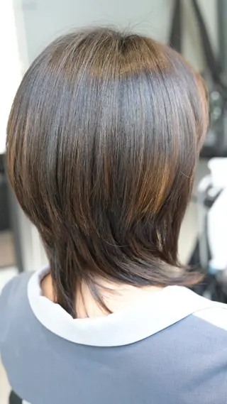 ミディアム 大阪/心斎橋 レイヤー/勇介のヘアスタイル