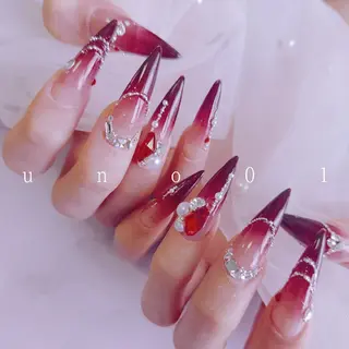 ネイル 梅田🦄中崎町🩵 u n o 0 1のネイルデザイン
