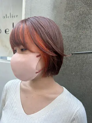 ミディアム NATSUKI😸 ‪✂︎‬南森町美容室のヘアスタイル