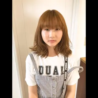 ミディアム カラー パーマ ヘアアレンジ メンズ キッズ ネイル マツエク・マツパ ドライ カット✂️髪質改善のヘアスタイル