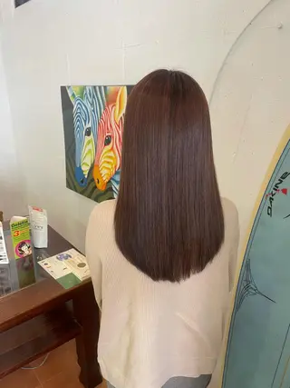 セミロング カラー 山口 彩海のヘアスタイル