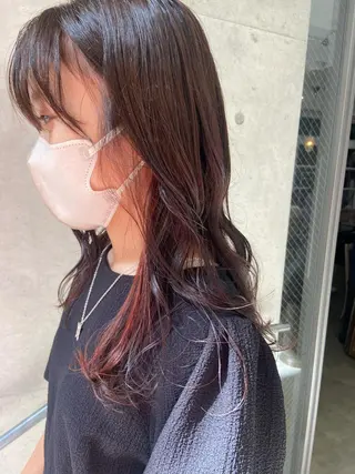 ミディアム なつめ🐶ショート ベージュカラーのヘアスタイル