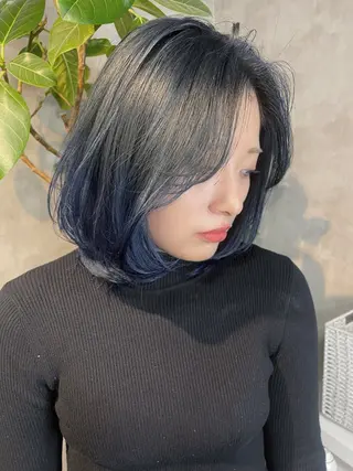 ミディアム カラー ヘアアレンジ 透明感カラー/推しカ ラー☁️JURAのヘアスタイル