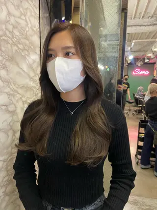 ロング カラー 地毛風艶カラー🌿 喜多夏海のヘアスタイル