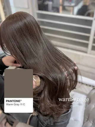 ロング カラー グレージュ|くすみ× 透明感|kazutoのヘアスタイル