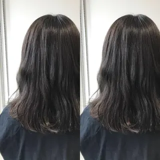 ミディアム カラー 小栗 麻衣のヘアスタイル
