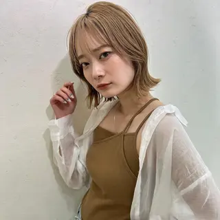 ミディアム カラー 𖧷 ⁺. 大人ヘア Yui 𓂃𓈒𓏸のヘアスタイル