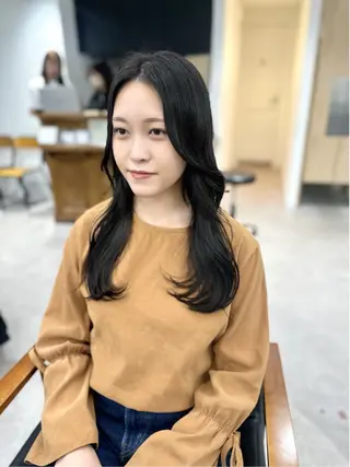 ロング カラー パーマ ヘアアレンジ メンズ キッズ 骨格レイヤーカット 🌿美髪縮毛矯正のヘアスタイル