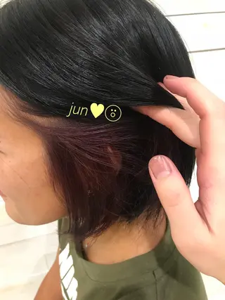 カラー インナーカラー /ヘアメ じゅんのヘアスタイル