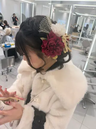 ヘアアレンジ ヘアセット🎀耳つぼ 👂💎MONAMIのヘアスタイル