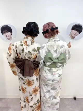 ロング ヘアアレンジ 透明感カラー 💞みどりのヘアスタイル