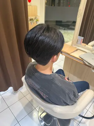 メンズ 🛜地毛風縮毛矯正/ 暗髪カラー/小林🛜のヘアスタイル