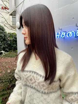 セミロング カラー hazuki 🌝のヘアスタイル