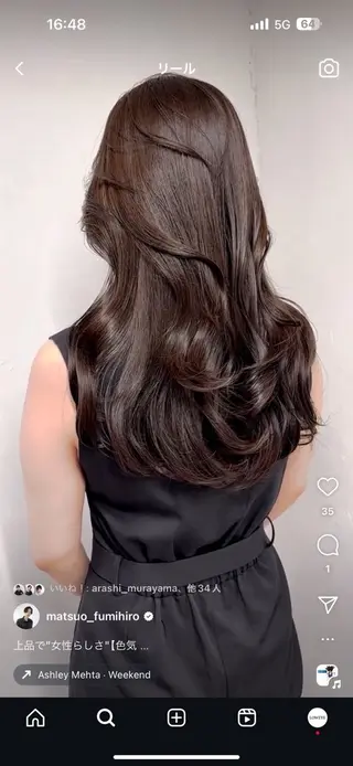 ロング カラー 坂口 誠弥のヘアスタイル