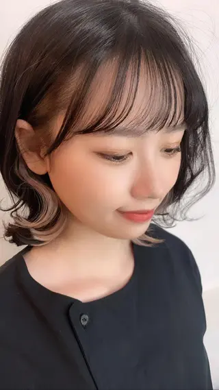 ミディアム カラー パーマ ヘアアレンジ ネイル マツエク・マツパ nico【代表】 市川　拓也のヘアスタイル