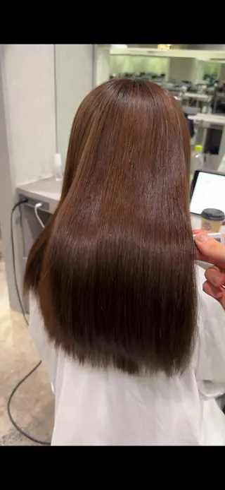 セミロング カラー 年齢悩みを全て解消/ 白髪と癖毛 松本雄光のヘアスタイル