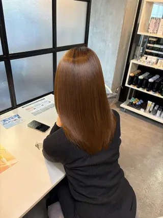 セミロング 髪質改善／縮毛矯正 関根青葉のヘアスタイル