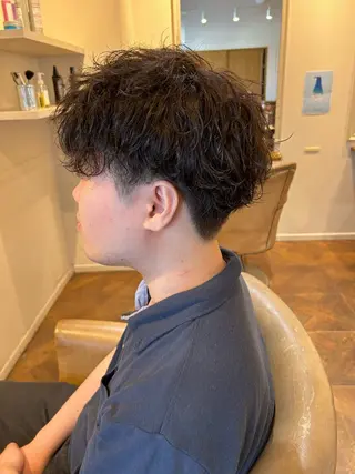 パーマ メンズ あべ しおりのヘアスタイル