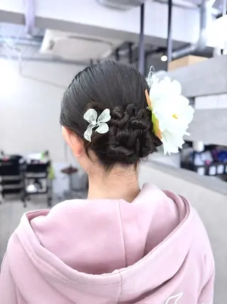 セミロング ヘアアレンジ 伊藤 栄子のヘアスタイル