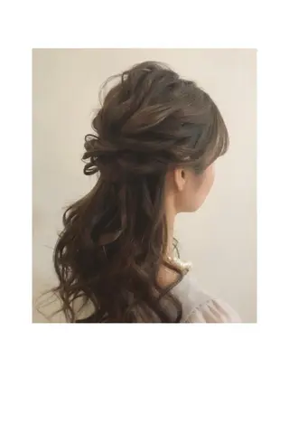 セミロング ヘアアレンジ ヘアセット/六本木/ Tomomiのヘアスタイル