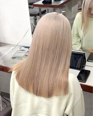 ロング カラー ブリーチ　ハイトーン 特化🌈フジタハルキのヘアスタイル