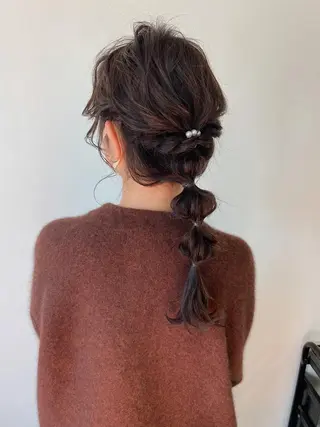 セミロング ヘアアレンジ h a k u 大倉 卓人のヘアスタイル
