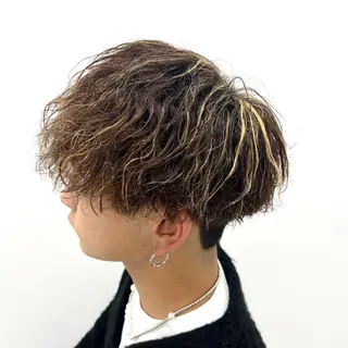 ショート カラー メンズ 柏メンズカットパーマ NO.1タイチのヘアスタイル