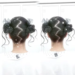 ヘアアレンジ ヘアアレンジエクステ 推し活 さな👶🏻のヘアスタイル