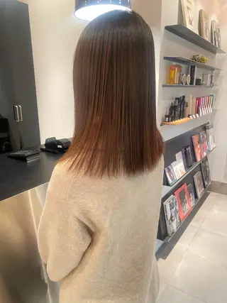 ミディアム カラー パーマ riria/ボブ /透明感カラー🎀のヘアスタイル