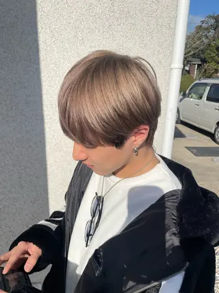 ショート カラー メンズ 宇野 颯太のヘアスタイル