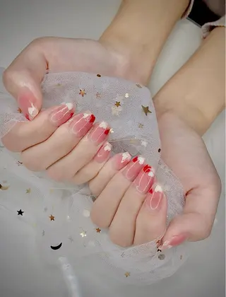 ネイル I-nailロング /ワンホン/キラキラのネイルデザイン