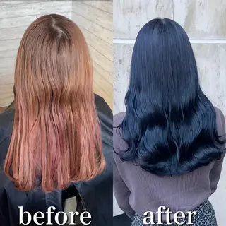 セミロング カラー 韓国系レイヤー特化 hiroのヘアスタイル