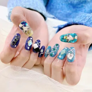 セミロング ネイルJaol 池袋のネイルデザイン