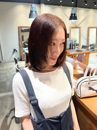 ミディアム miyabi🌙 大阪／梅田ヘアカラーのヘアスタイル