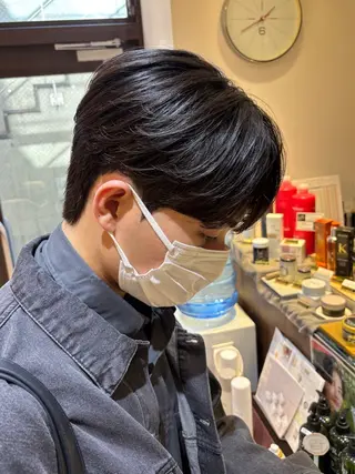 ショート パーマ メンズ カルマパーマ韓国ヘア shiryuのヘアスタイル