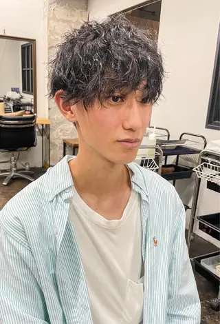 ショート パーマ メンズ メンズパーマ メンズ特化ryoのヘアスタイル