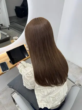 ロング レイヤーカット ベージュ/KANAのヘアスタイル