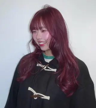 セミロング カラー フェミニン/ 透明感カラー/ナツミのヘアスタイル