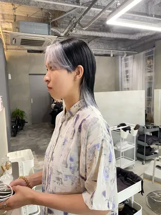 ミディアム カラー 前橋 姫奈のヘアスタイル